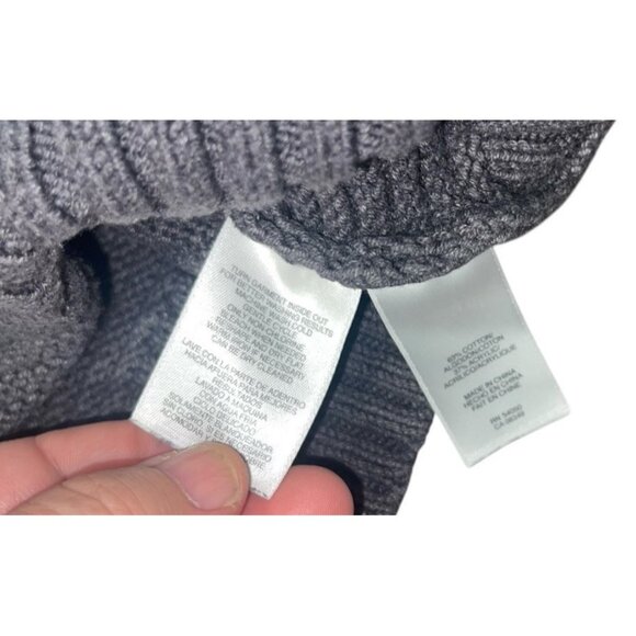 JONES NEW YORK SIGNATURE Women's Size Small Thick Knit Cowlneck Grey Sweater - Picture 11 of 12